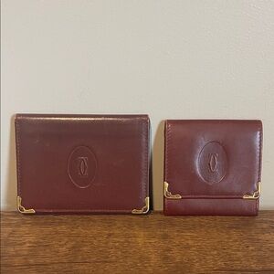 Cartier Leather Wallet Set Bundle